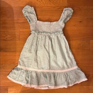 Green Gingham Casual Dress